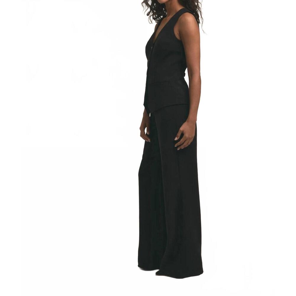 Favorite Daughter Classic Black Wide Leg Trousers - Picture 3 of 4